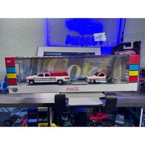 M2 Machines Hauler Coca Cola 73 GMC Sierra 3500 & 76 GMC Sierra grande 15 custom
